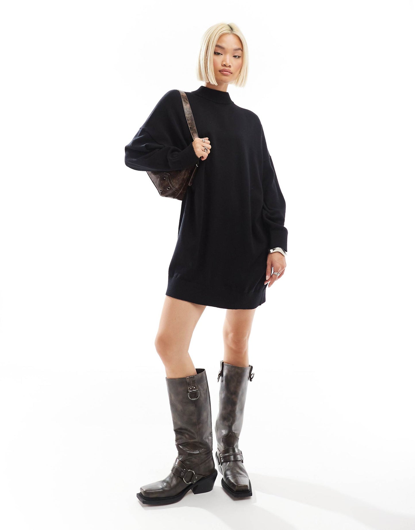 Oversized Knitted Mini Dress