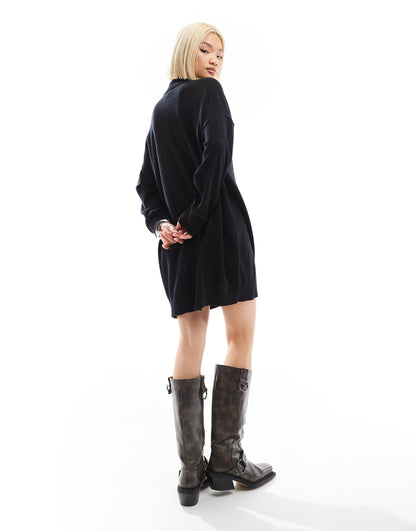 Oversized Knitted Mini Dress