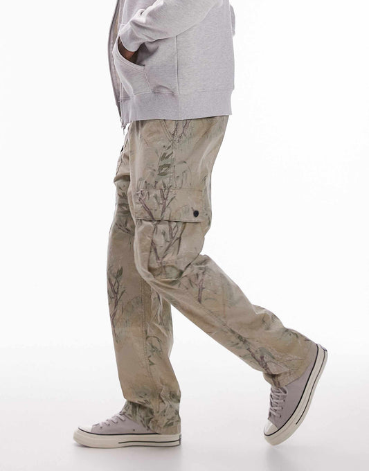 Parachute Cargo Grassland Camo Relaxed Fit Ripstop Trousers