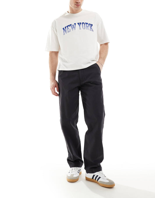Xx Easy Loose Cotton Linen Mix Chinos