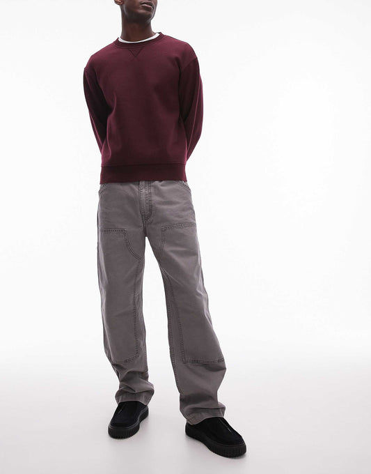 Workwear Capsule 568 Loose Straight Double Knee Canvas Trousers