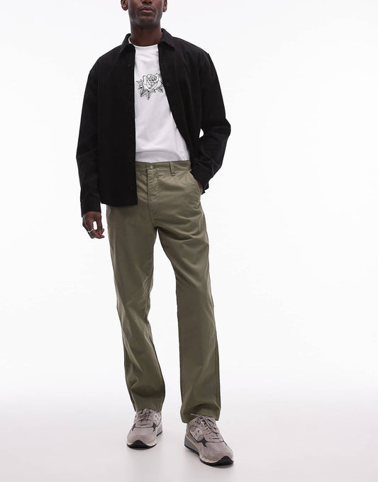 Xx Chino Authentic Straight Garment Dye Twill Trousers