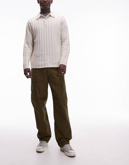 Parachute Cargo Relaxed Fit Cotton Nylon Trousers