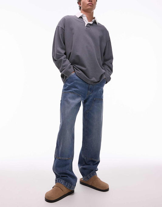 Workwear Capsule 568 Loose Straight Double Knee Jeans