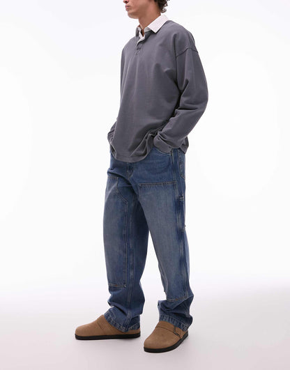 Workwear Capsule 568 Loose Straight Double Knee Jeans