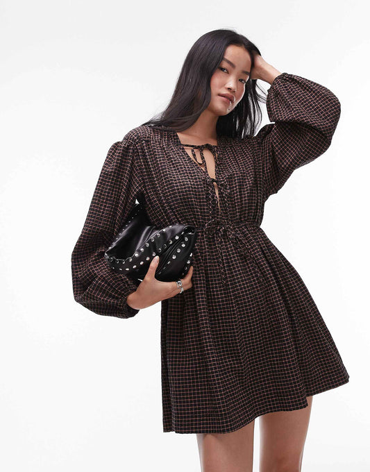 Gathered Bust Mini Dress