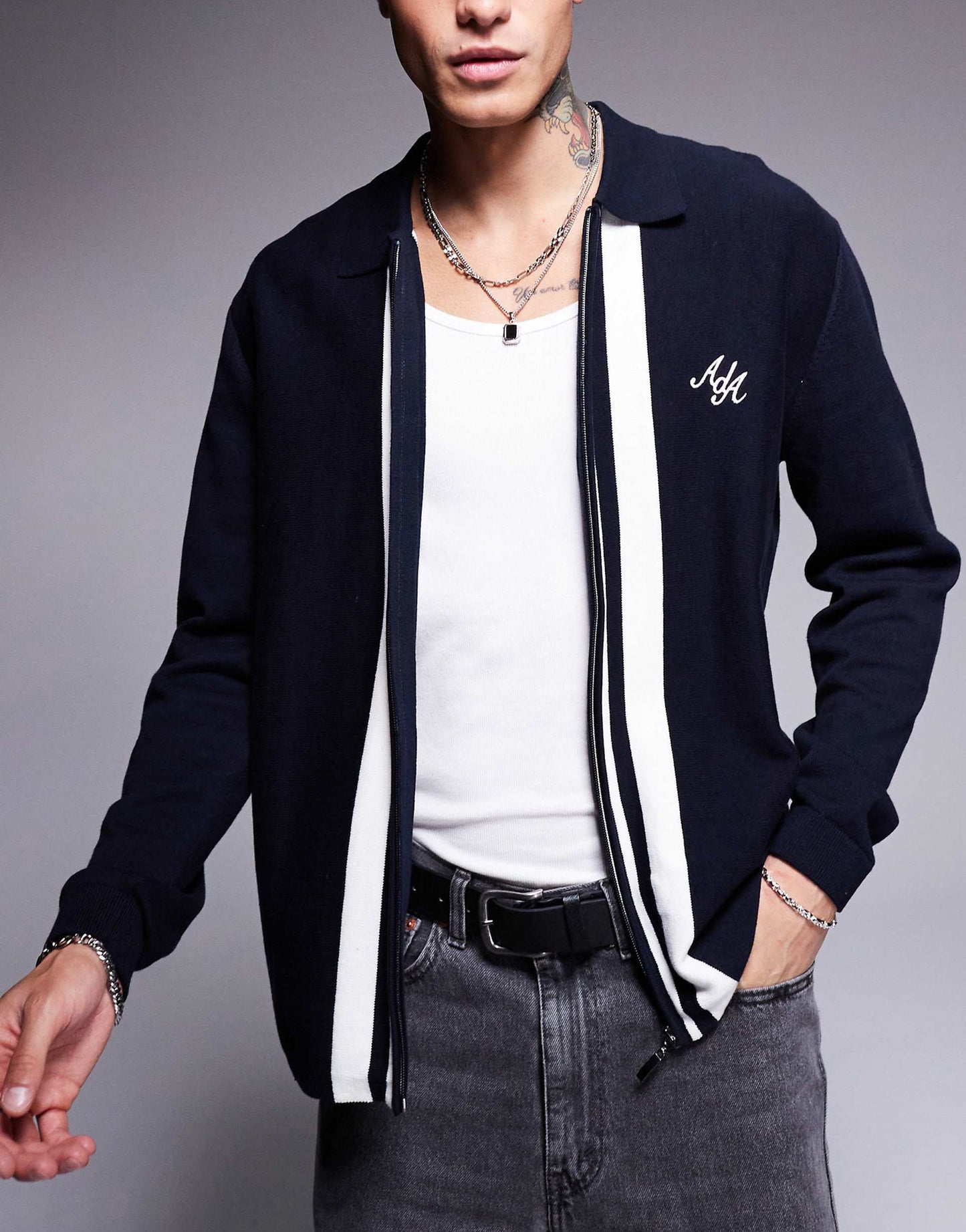Zip Up Knit Jumper