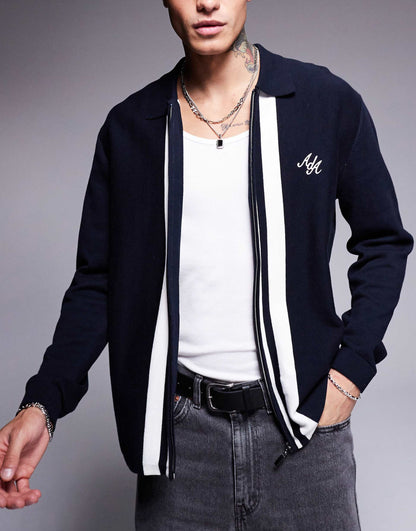 Zip Up Knit Jumper