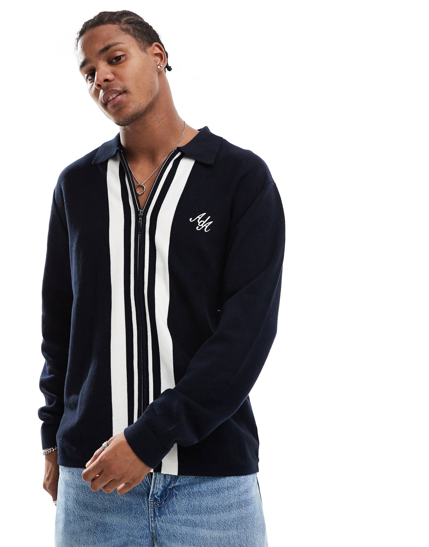 Zip Up Knit Jumper