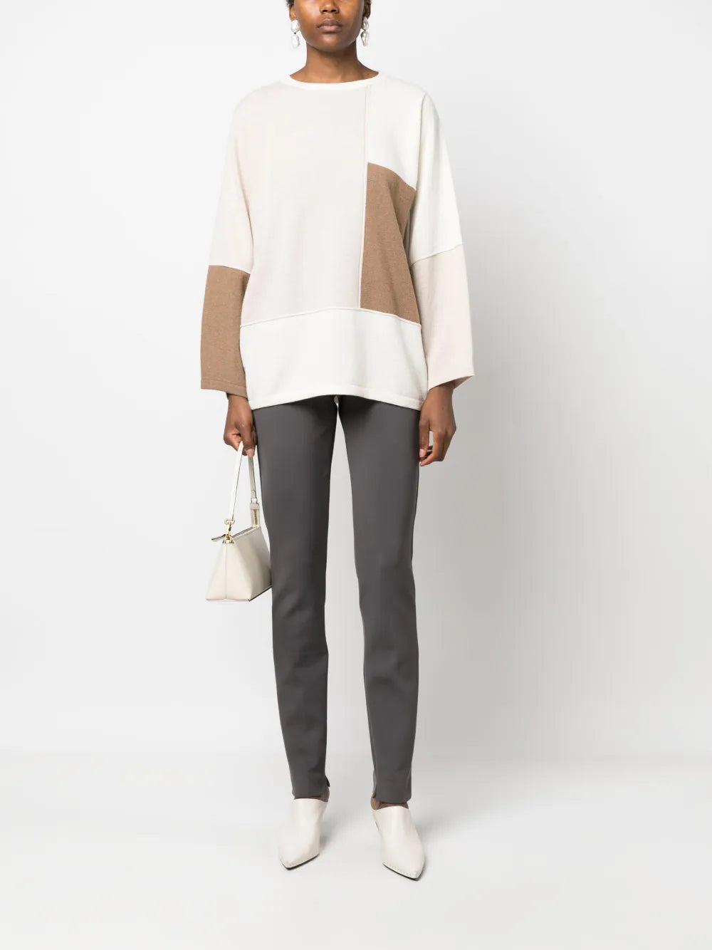 Contrasting-Panel Detail Jumper