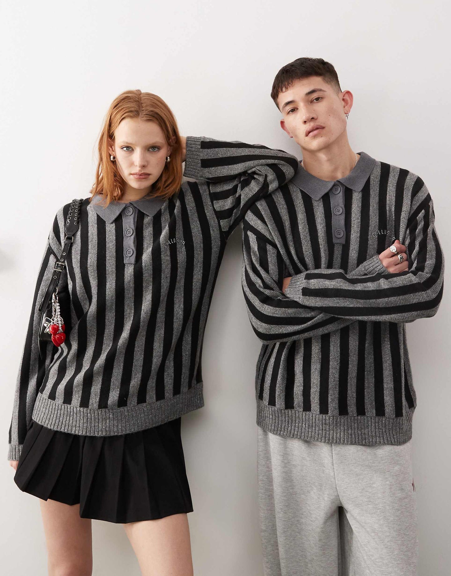 Unisex Striped Crew Neck Jumper