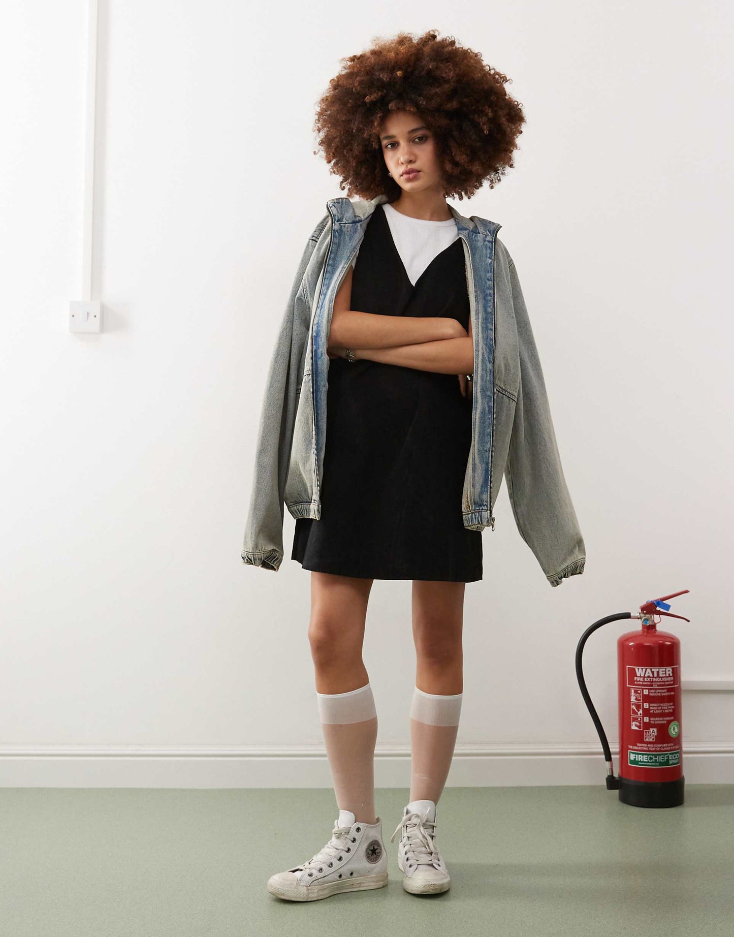 Mini Cord Pinafore Dress