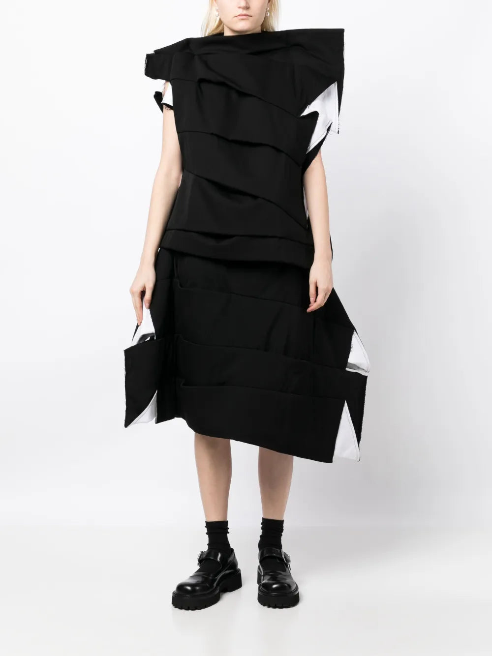 Distressed-Effect Asymmetric Jacket