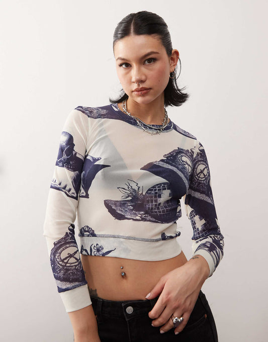 Dream Machine Mesh Long Sleeve Top