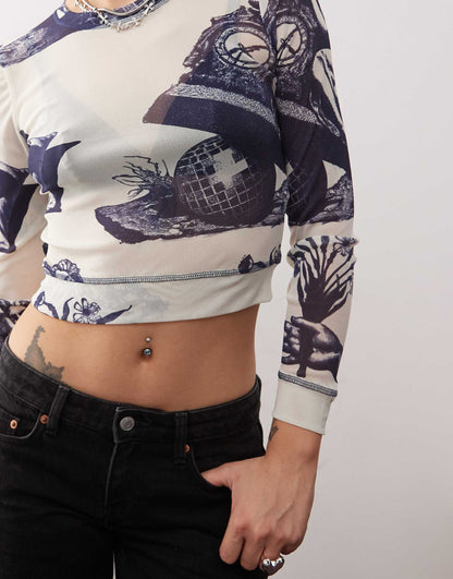 Dream Machine Mesh Long Sleeve Top