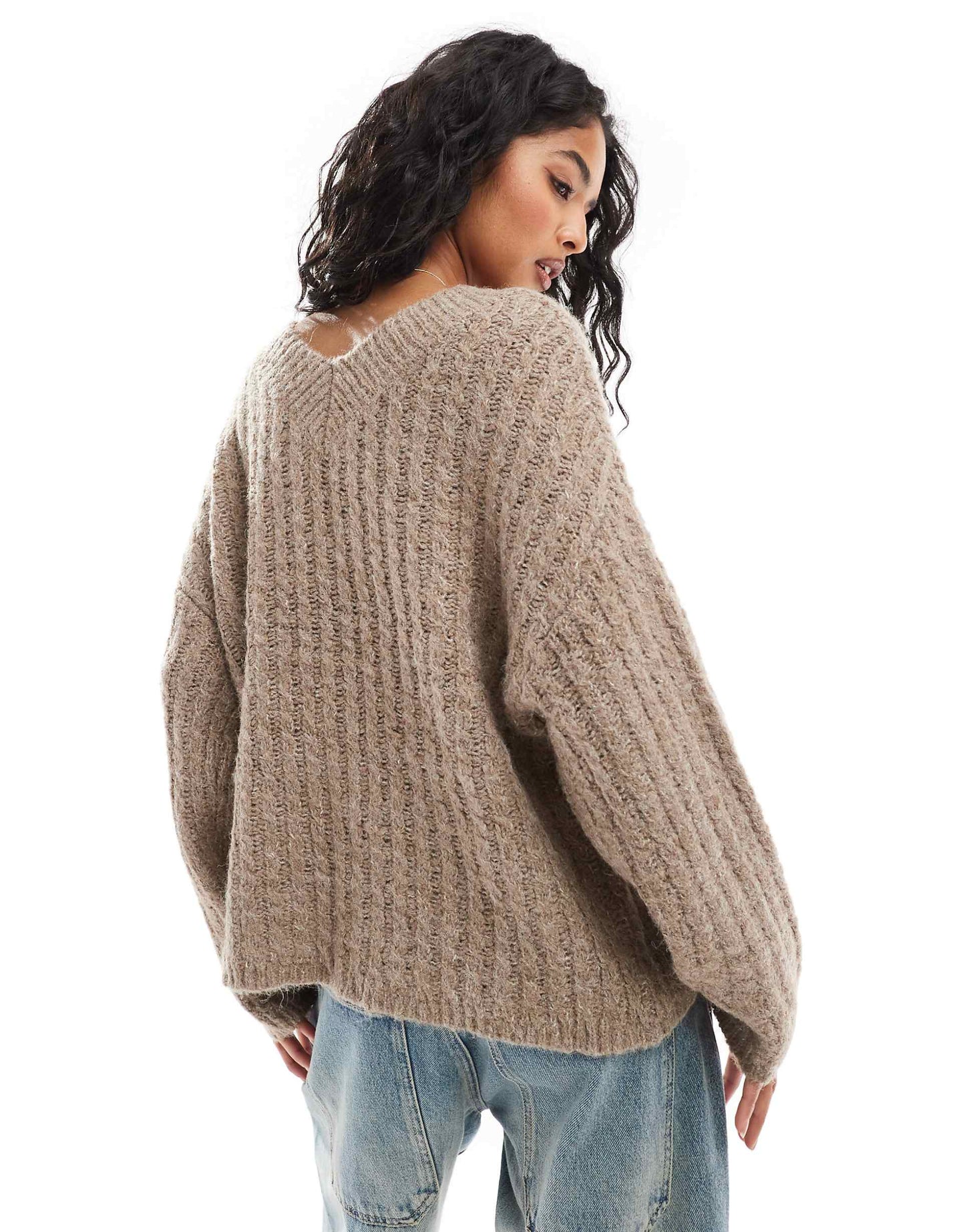 Open V Neck Jumper