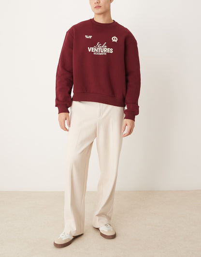 Smart Wide Leg Trousers With Side Piping