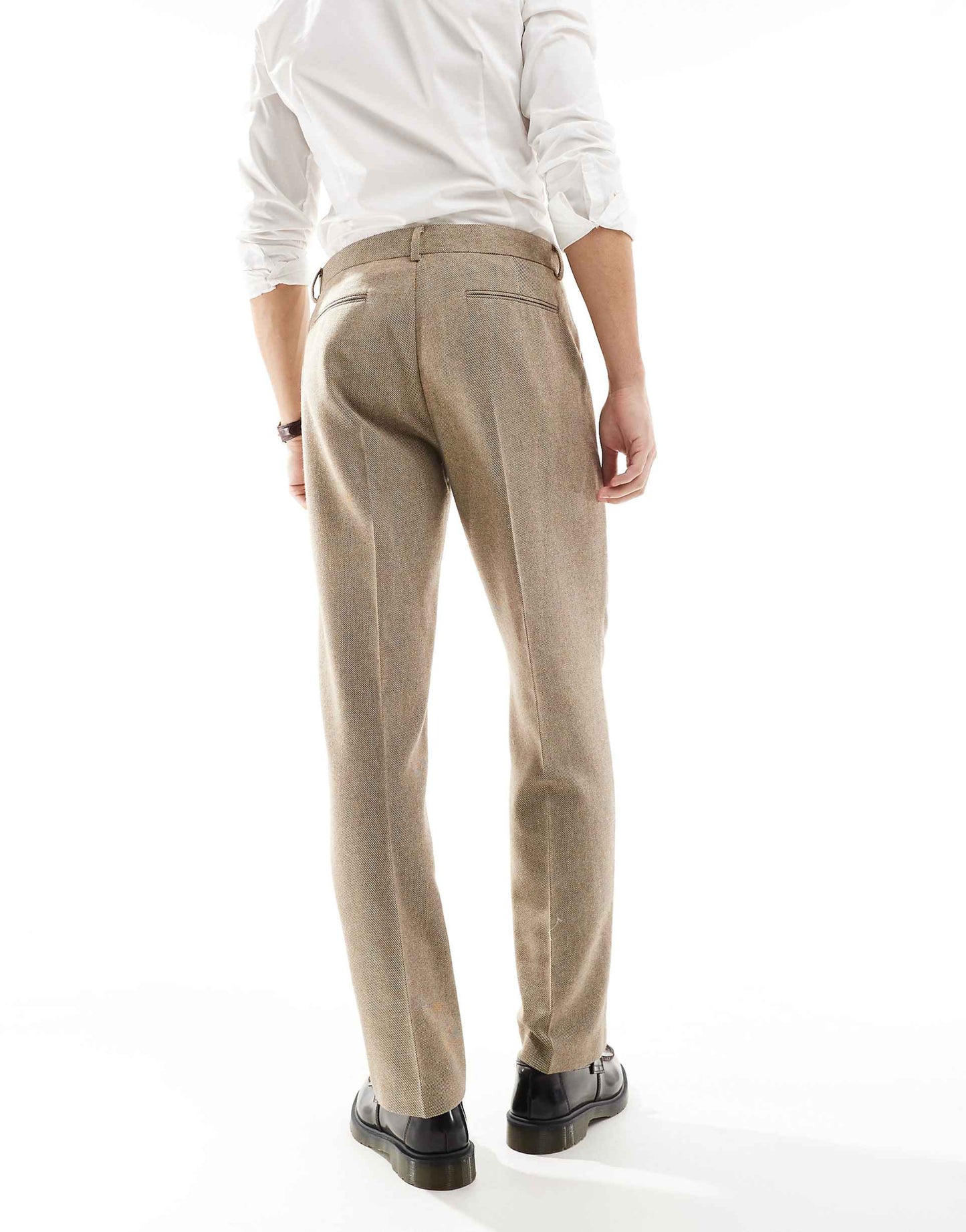 Smart Wool Mix Straight Leg Trousers