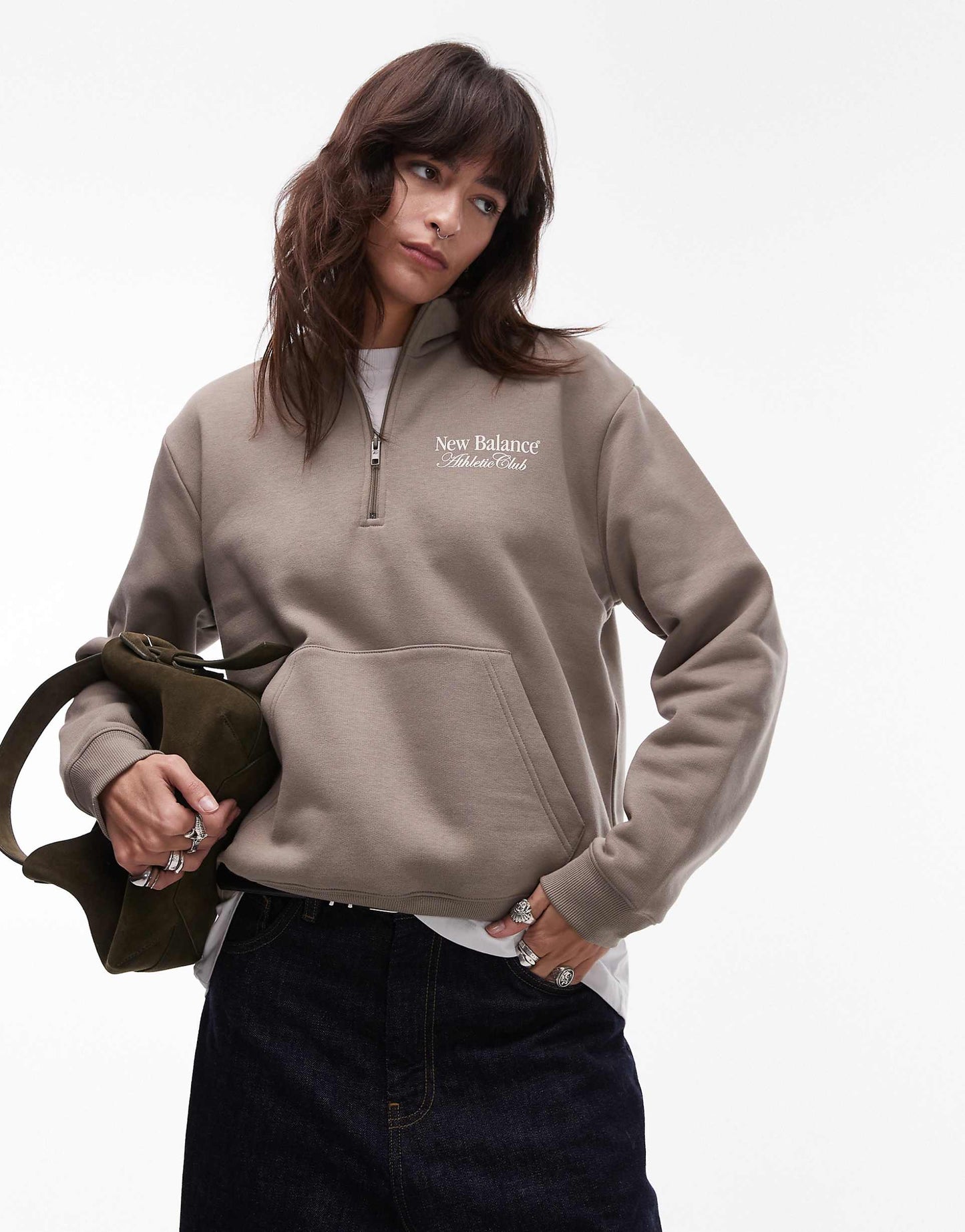 Graphic Half Zip Hoodie