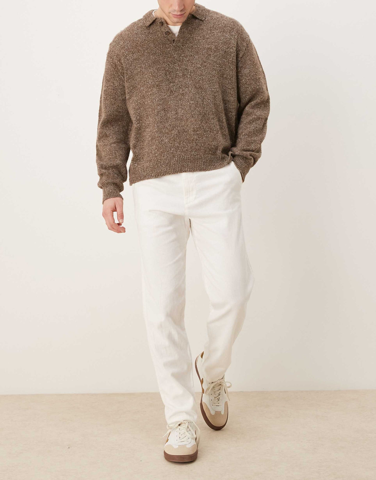 Linen Blend Slim Tapered Trouser