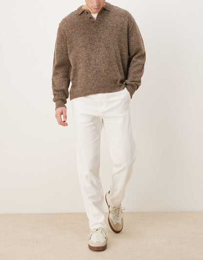 Linen Blend Slim Tapered Trouser