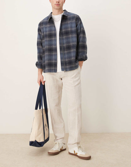 Leroy Straight Fit Linen Trouser