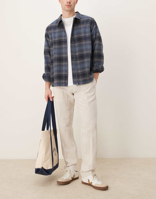 Leroy Straight Fit Linen Trouser
