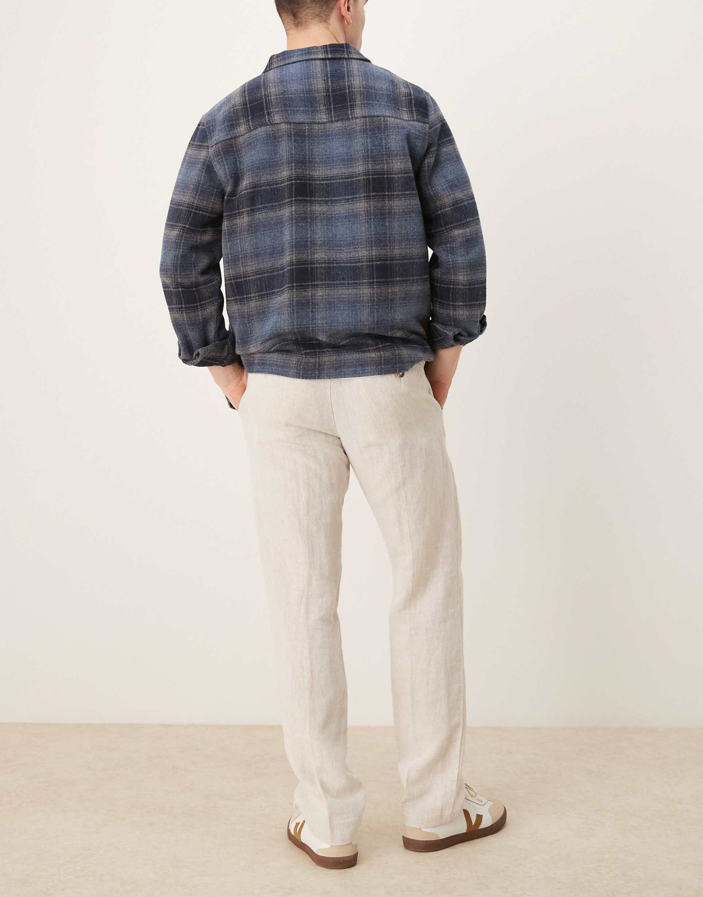 Leroy Straight Fit Linen Trouser