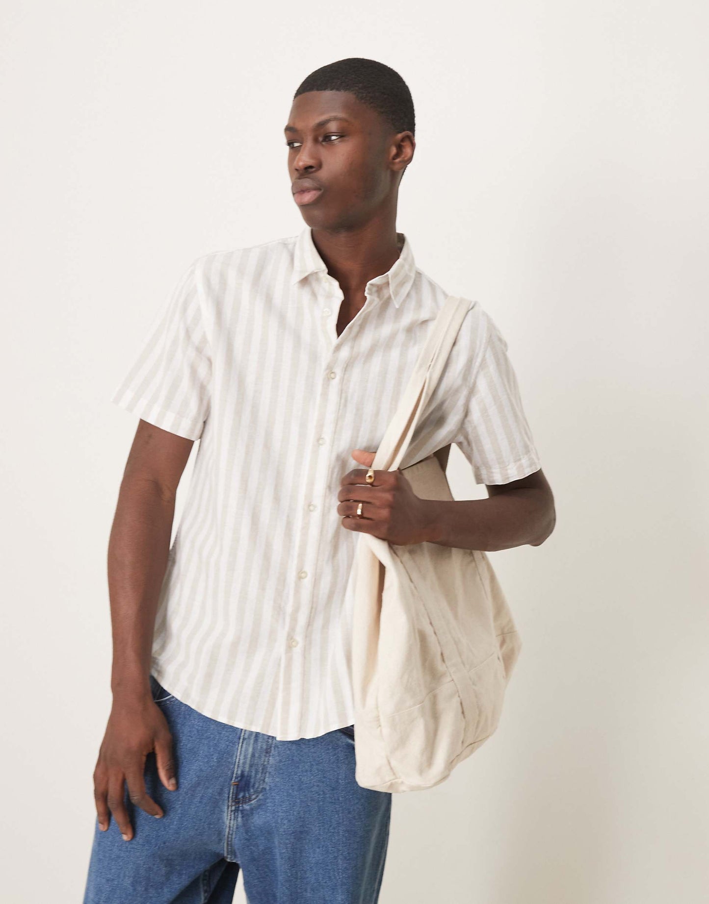 Linen Blend Short Sleeve Shirt