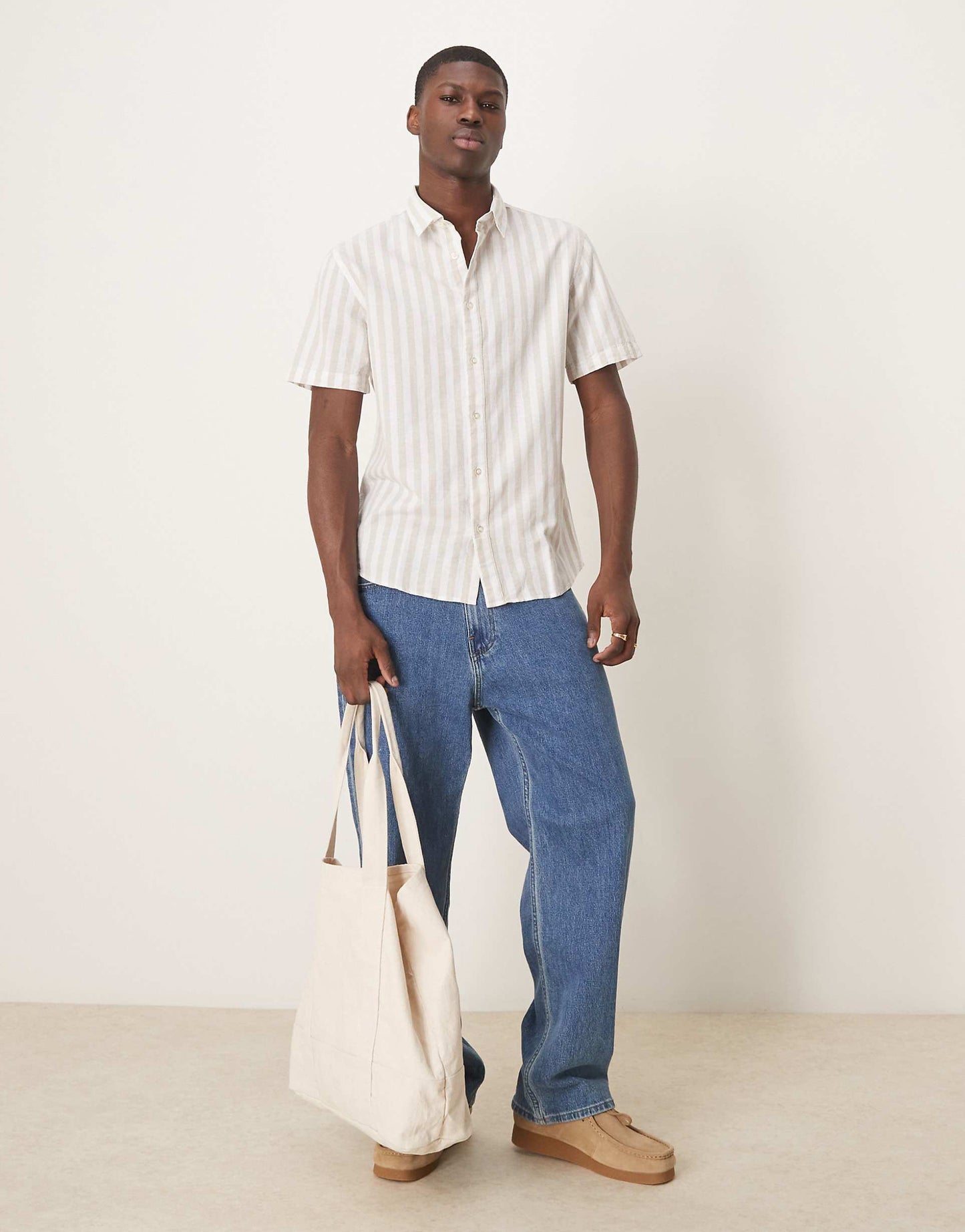 Linen Blend Short Sleeve Shirt