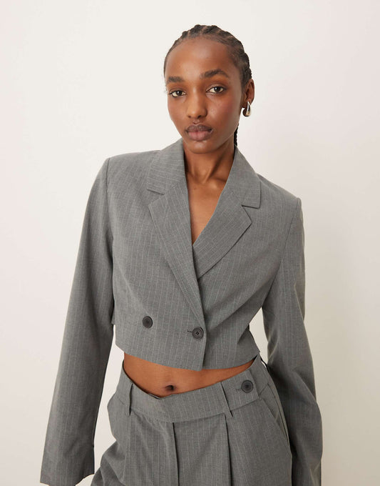 Cropped Tailored Blazer Co-Ord