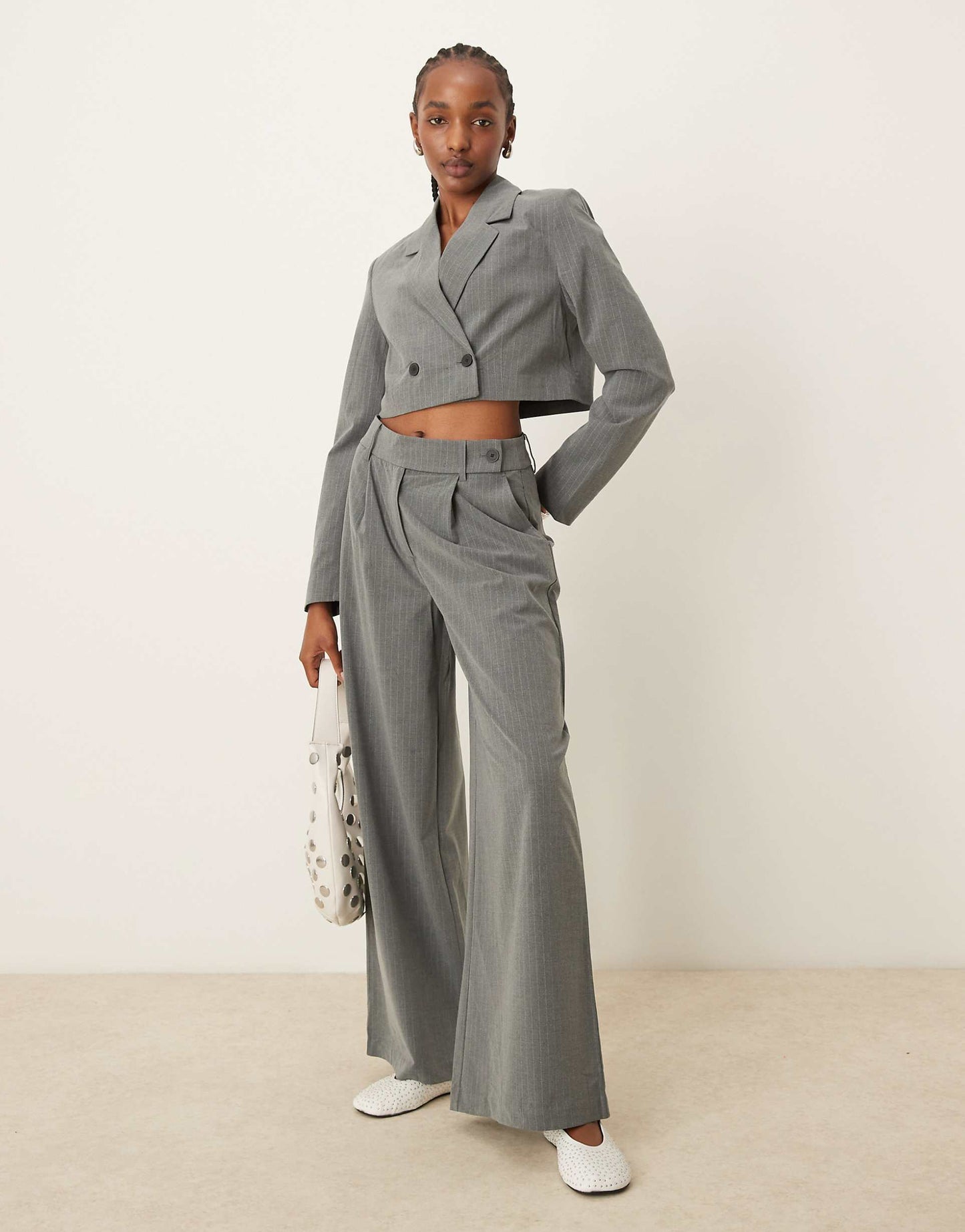 Cropped Tailored Blazer Co-Ord