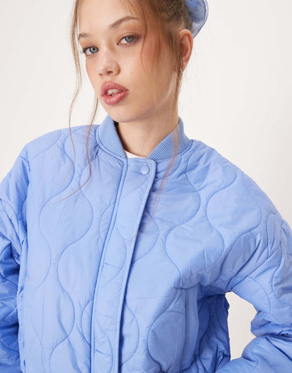 Quilted Zip Through Puffer Jacket