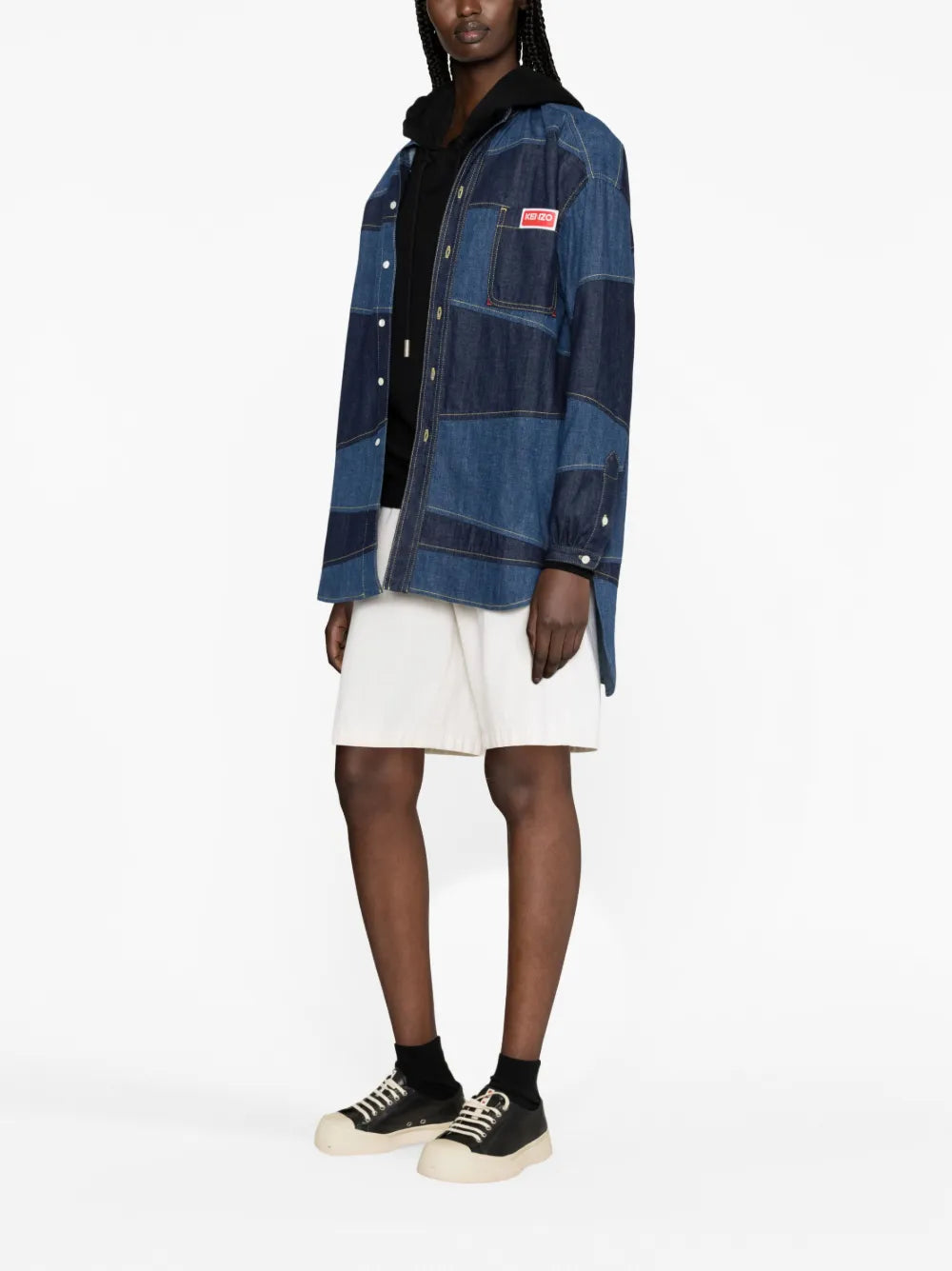 Paris Patchwork Denim Shirt