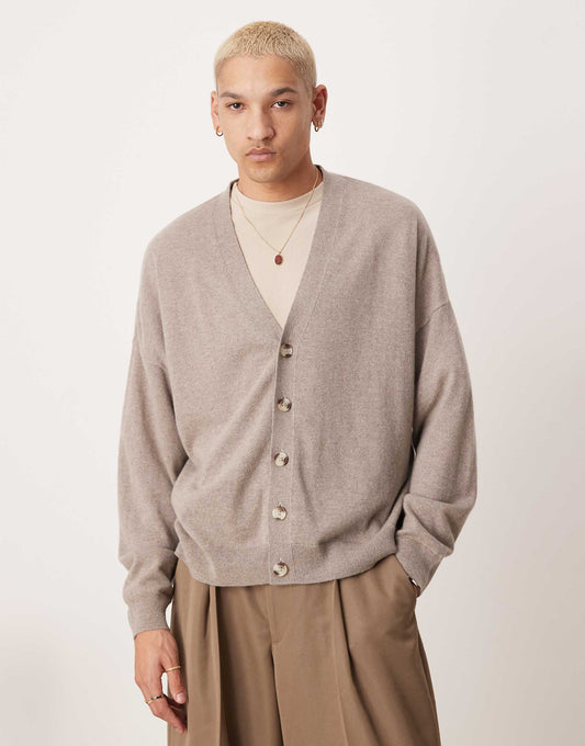 Premium 100% Cashmere Oversized Boxy Fit Cardigan