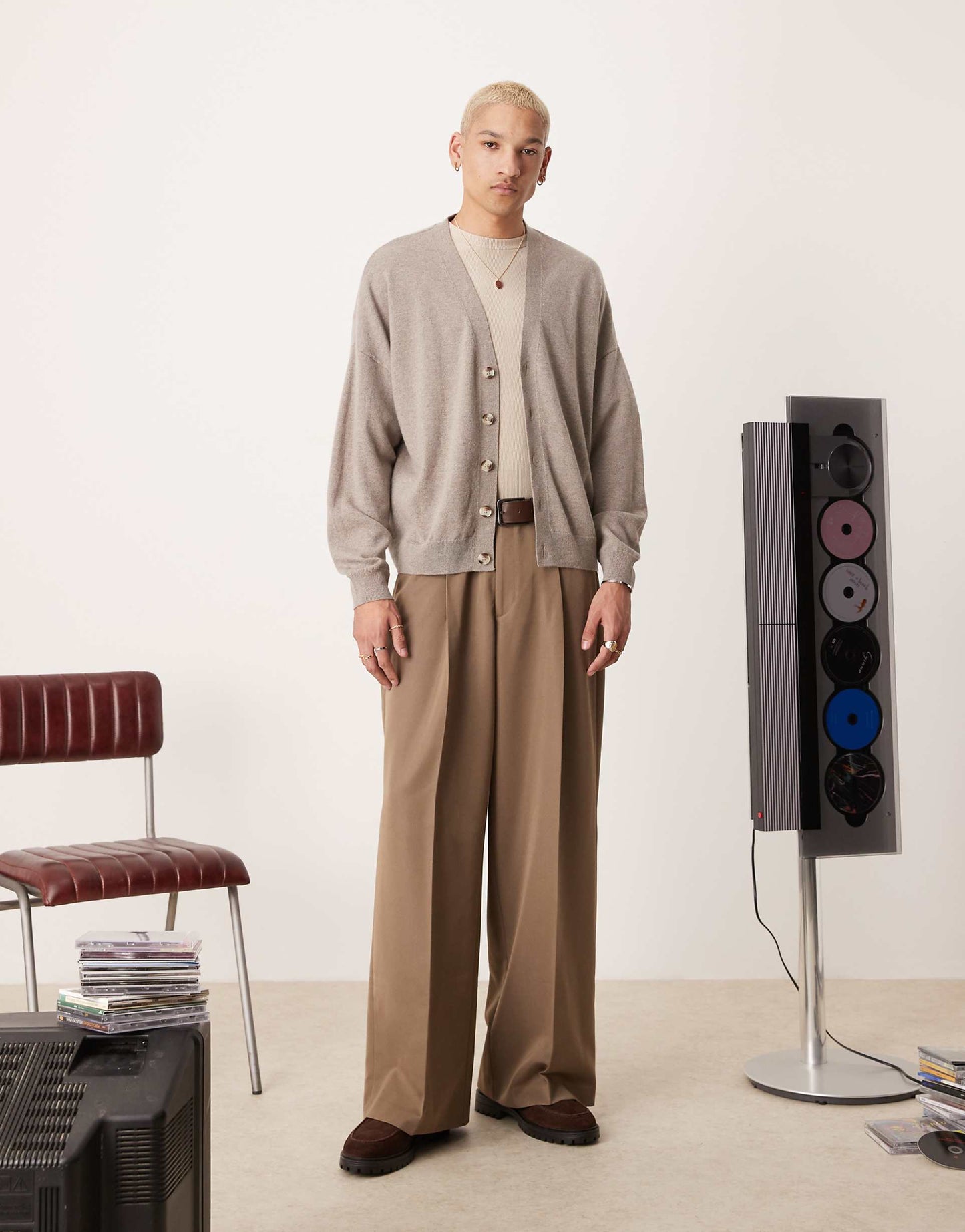 Premium 100% Cashmere Oversized Boxy Fit Cardigan