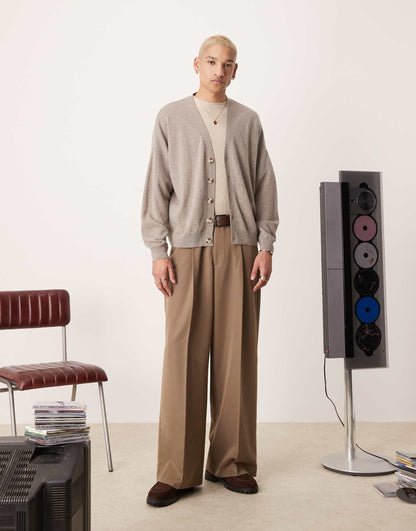 Premium 100% Cashmere Oversized Boxy Fit Cardigan