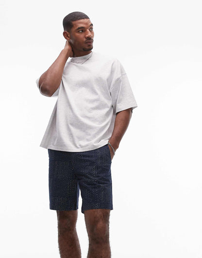 Xx Authentic Relaxed Printed Stitch Twill Chino Shorts
