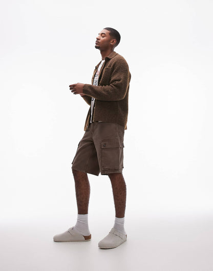 478 Baggy Cargo Overdyed Denim Shorts