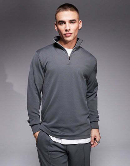 Half Zip Smart Sweatshirt Co-Ord