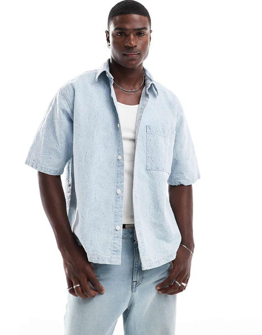 Jacquard Denim Shirt
