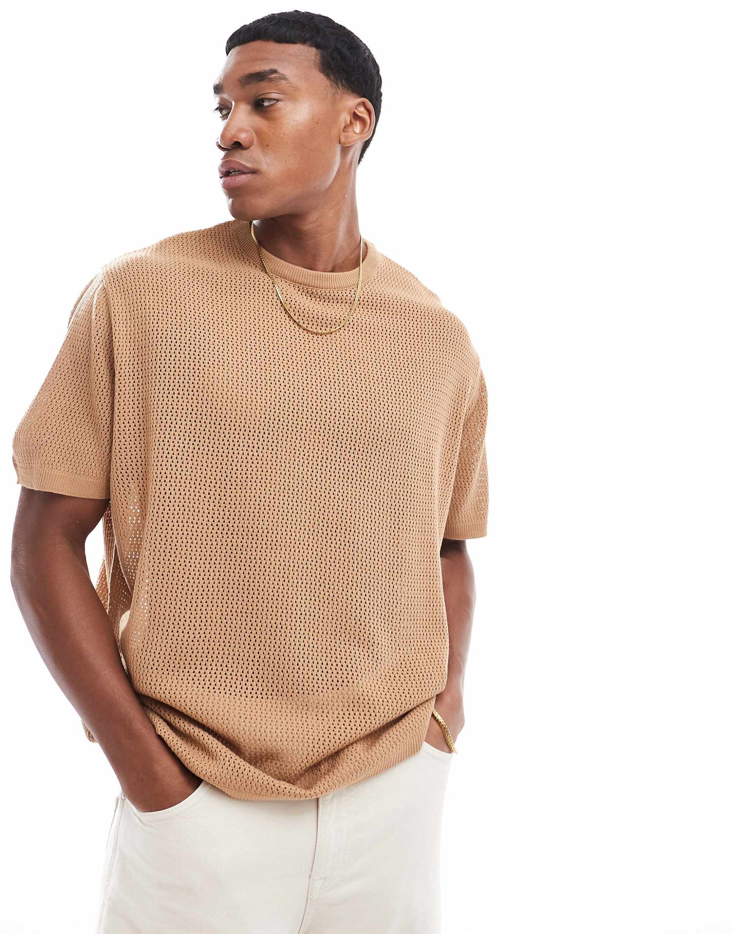 Oversized Lightweight Knitted T-Shirt