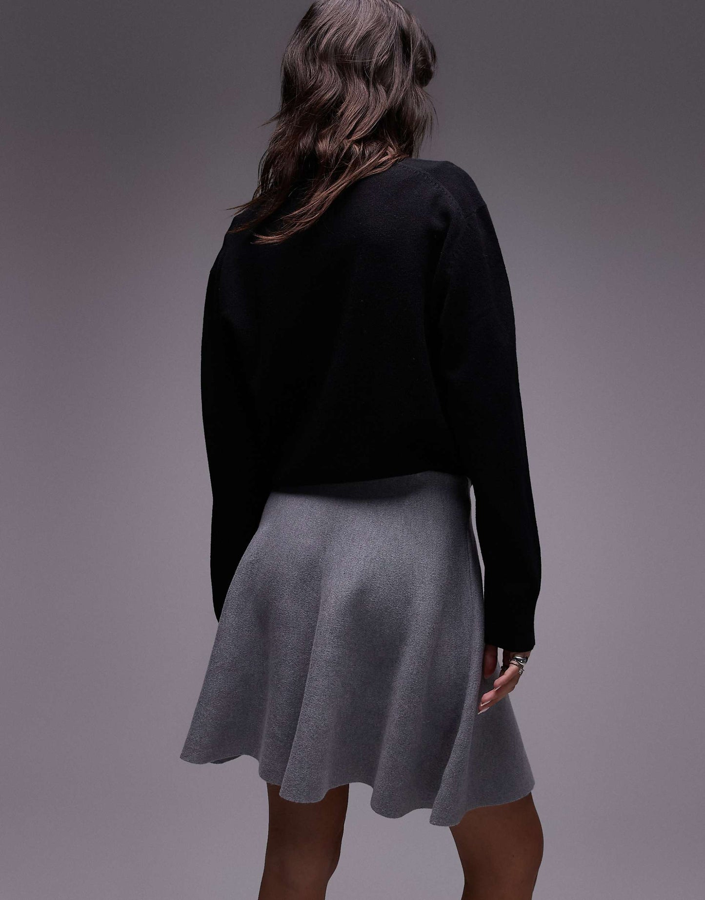 Co-Ord Compact Knit Mini Flippy Skirt