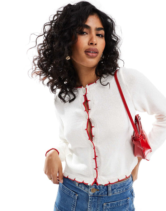 Knitted Blanket Stitch Cardigan