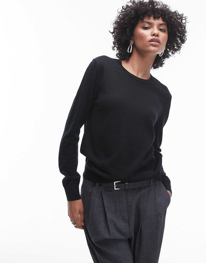Merino Wool Fine Knit Sweater