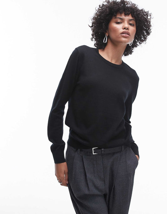 Merino Wool Fine Knit Sweater