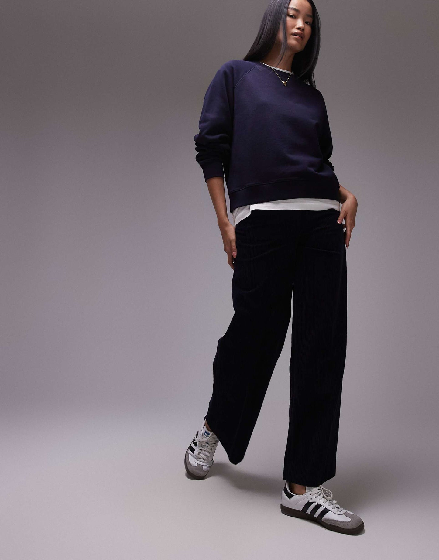 Wide Leg Cord Trousers