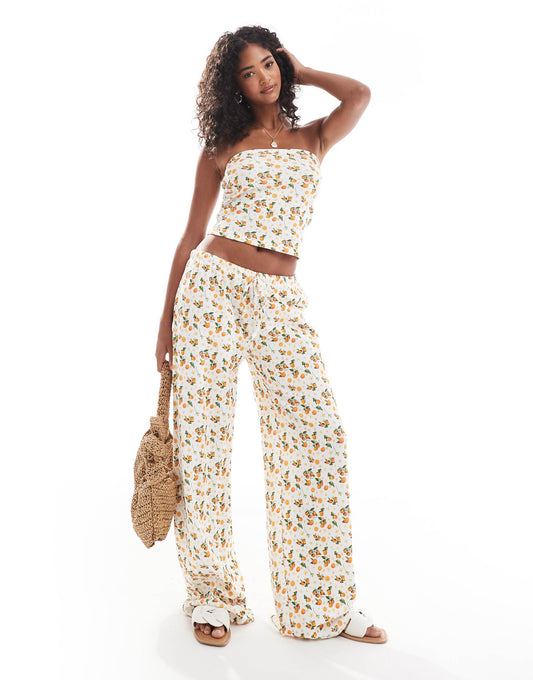 Waffle  Wide Leg Trouser Co-Ord