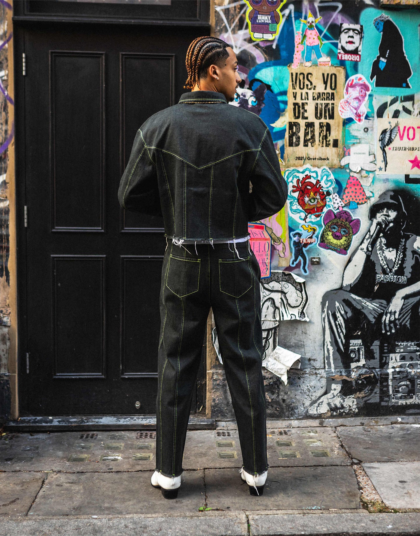 Seam Detail Raw Edge Denim Jacket