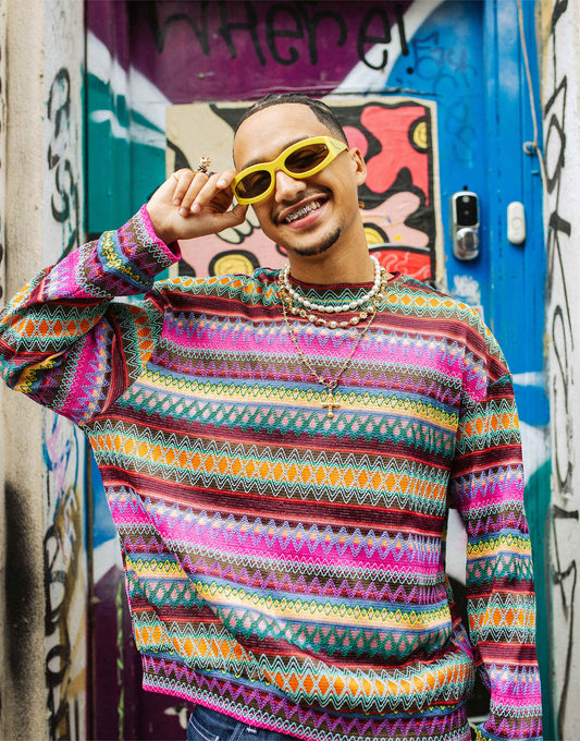 Fairisle Textured Knit Jumper